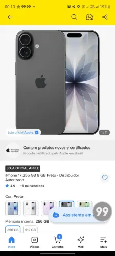 Vendo iphone 17 256 lacrado