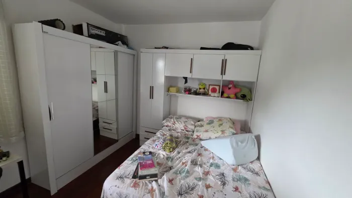 Guarda-roupa Casal Modulado 5 Portas Santiago 3 Portas Plus 5 Gavetas com Espelho Branco