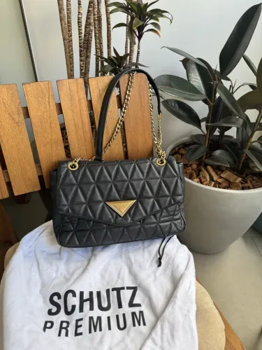Bolsa Schutz Premium Triangle em Couro Legítimo | Original | Dust Bag