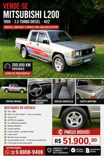 Mitsubishi L200 2.5 4X2 CD Turbo Diesel 1995