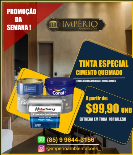 TINTA ESPECIAL CIMENTO QUEIMADO EM PROMOÇÃO