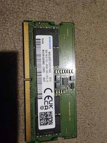 Memória ram para notebook de 8gb samsung 4800mhz