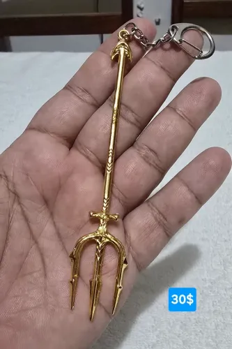 Chaveiro do Tridente de Aquaman em metal