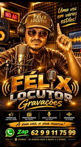 propagandas gravada em geral locutor e produto, estúdio próprio
