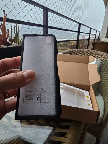 Capa fibra de carbono Samsung Z Fold 5. Case Z Fold 5. Com película de vidro.