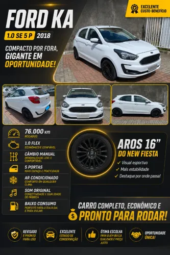 Ford KA 1.0 Se/se Plus Tivct Flex 5P 2018
