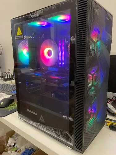 Gabinete Aquario Fan Colorida Pouco Uso Preto (Usado)