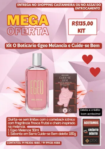 Kit O Boticário Egeo e Cuide-se Bem