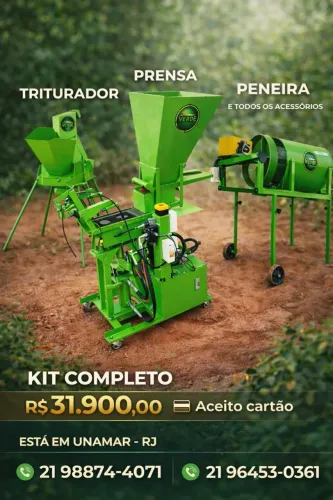 Kit para tijolos ecologicos