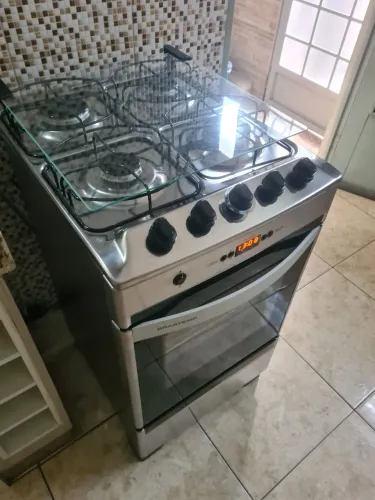 Fogão Brastemp Ative! Timer 4 Bocas Inox Bivolt