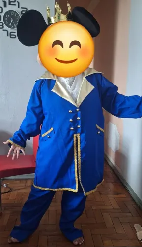 Figurino fantasia Mickey realeza azul