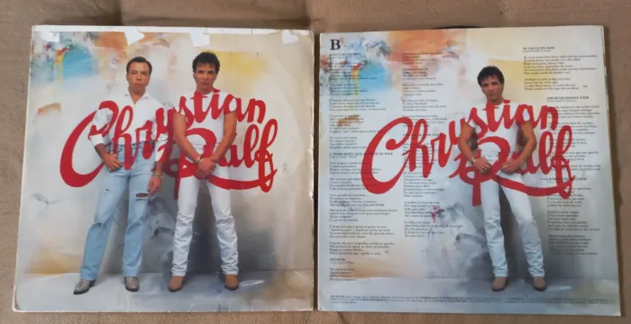 LP DISCO DE VINIL CRYSTIAN E RALF com encarte é loucura demais menina toca disco vitrola