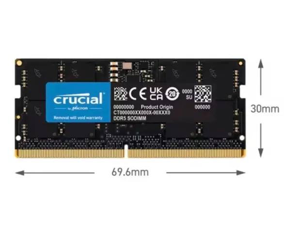 Memória RAM Crucial DDR5 16GB 5600MHz SODIMM para Notebook