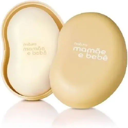 Kit Combo 2 Sabonetes Em Barra Com Saboneteira Natura Mamãe E Bebê
