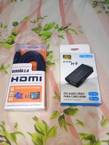 Vendo esse cabo hdmi mais aspirador novo na caixa valor 60 reais * ou *