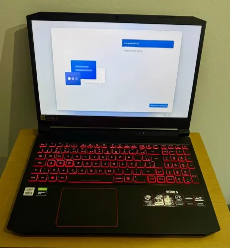 ACER Notebook Gamer Nitro 5, Intel I5 10° Geração, 8GB, 512 SSD, NVIDIA GTX 1650, 15.6"
