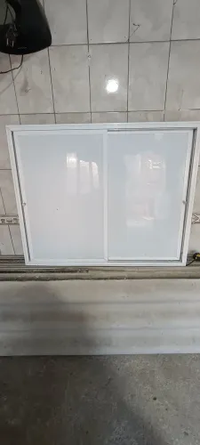 Porta De Correr Alumínio Branco Para Pia [110x80]