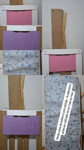 Vendo cama de solteiro com colchão