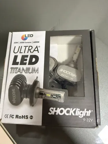 KIT LÂMPADA LED AUTOMOTIVA ULTRA LED SHOCK LIGHT H3