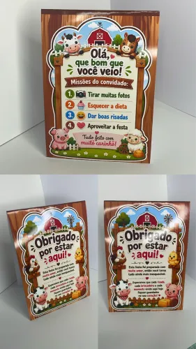 Plaquinha de centro de mesa personalizada