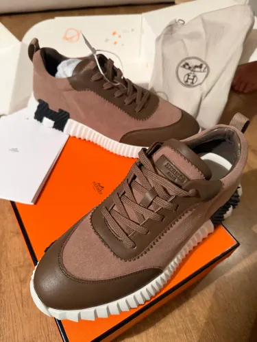 Hermès Bouncing Italiano 40/41 Marron Couro Camurça