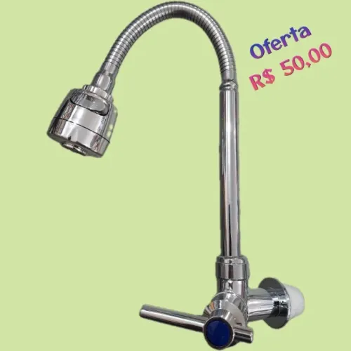 Torneira pra Cozinha Gourmet Flexível: 50,00