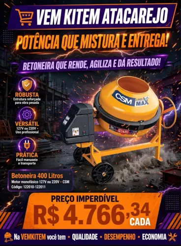 Betoneira CSM 400 litros