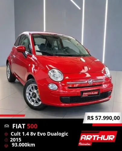 Fiat 500 Cult 1.4 Flex 8V EVO Dualogic 2015