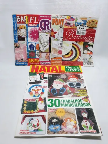 Lote de 06 revistas de artesanato e trabalhos manuais.