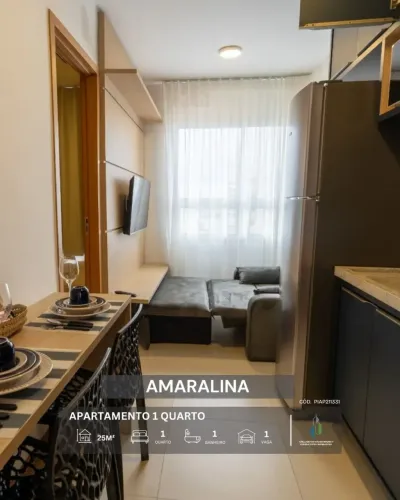 APARTAMENTO NASCENTE MOBILIADO 25m² 1 SUÍTE 1 VAGA INFRA VENDE AMARALINA