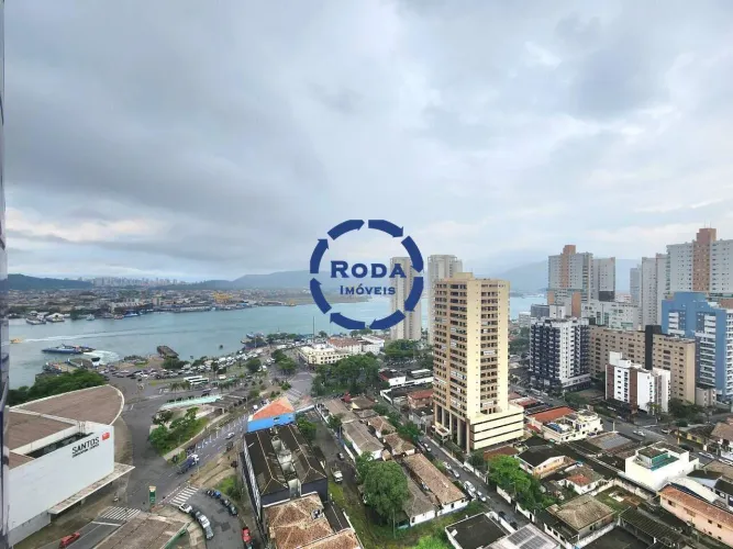 Sala Comercial para aluguel na Ponta da Praia ? 2 Vagas, Vista Mar e Estrutura Corporativa