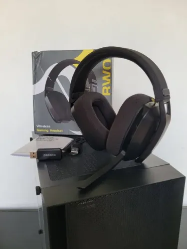 Headset sem fio Binnune, com receptor usb, (novo)