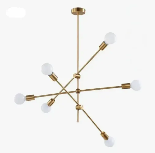 Lustre pendente prizi dourado directions spin 80cm 2 unidades