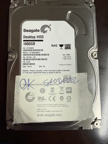 Lote 3 HDs Seagate Desktop (2.5TB Total) - 2x 1TB + 1x 500GB - 100% Saudáveis