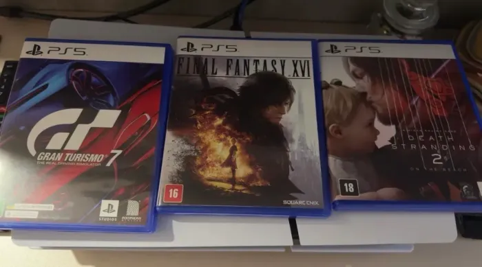 Jogos ps5 Final fantasy Gran turismo death stranding