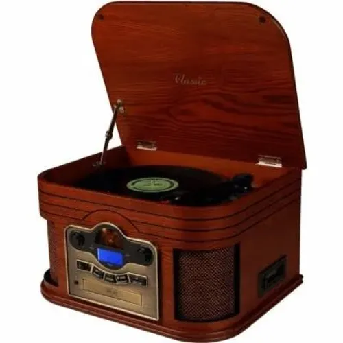 Toca Discos Retrô Alabama (Toca CD, Vinil e Fita Cassete)