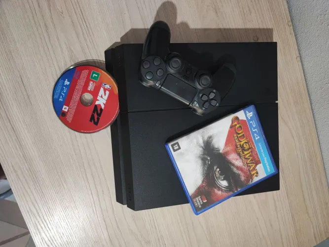? PS4 FAT + 2 CONTROLES + 2 JOGOS