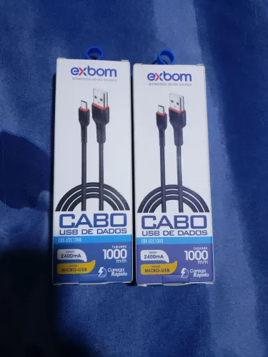 Cabo Micro USB ExBom Novo Na Caixa