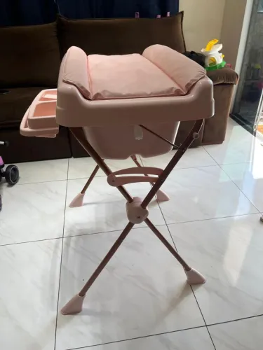 Banheira e trocador burigotto rosa