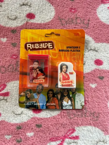 Kit Apontador + Borracha Rebeldes Papelaria Anos 2000 Vintage