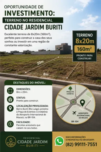 Oportunidade de Investimento: Terreno no Residencial Cidade Jardim Buriti