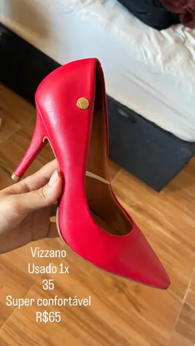 EXCELENTE - Scarpin Vizzano Vermelho 35