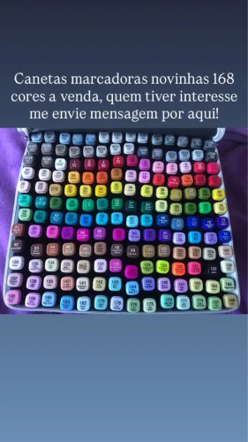 Canetinhas marcadora touch 168 cores novas