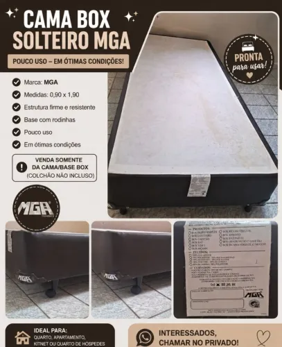 Cama solteiro marca MGA