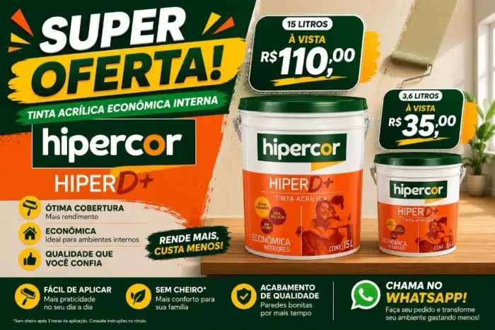 Tinta acrílica interna cores diversas 15 LT e 3,6ml