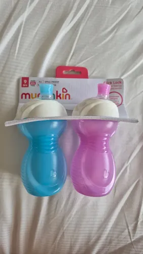 Copo Para Bebês 9m+ Munchkin Click Lock Com Canudo 296ml 2un