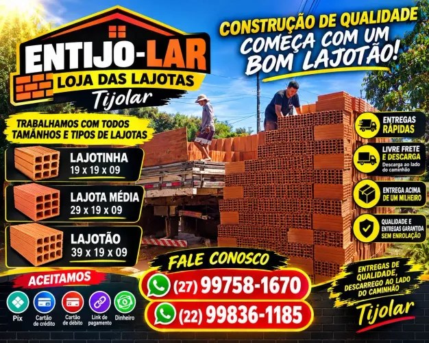 Lajotão e Lajotas pra sua Obra!!!