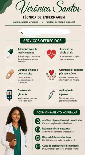 Acompanhante hospitalar ou Home Care 