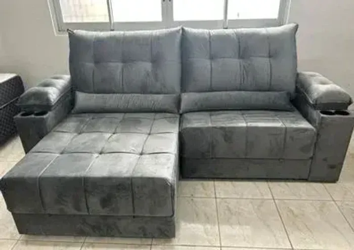 Sofá Zeus Retrátil e Reclinável 2 Módulos - Entregamos!!