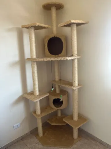 Arranhador Torre De Gatos Toca Grande Poste Sisal De Luxo